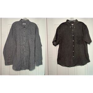 BUNDLE‎ Gray button up shirts men’s XL minimal career going out causal preppy